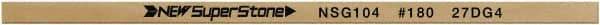 Value Collection - Flat Ceramic Finishing Stick - 100mm Long x 2mm Wide x 4mm Thick, 180 Grit - Exact Tool & Supply