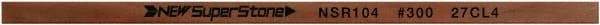 Value Collection - Flat Ceramic Finishing Stick - 100mm Long x 1.5mm Wide x 4mm Thick, 300 Grit - Exact Tool & Supply