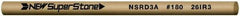 Value Collection - Round Ceramic Finishing Stick - 50mm Long x 3mm Wide x 3mm Thick, 180 Grit - Exact Tool & Supply