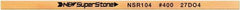 Value Collection - Flat Ceramic Finishing Stick - 100mm Long x 1mm Wide x 10mm Thick, 400 Grit - Exact Tool & Supply