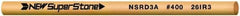 Value Collection - Round Ceramic Finishing Stick - 50mm Long x 3mm Wide x 3mm Thick, 400 Grit - Exact Tool & Supply