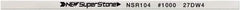 Value Collection - Flat Ceramic Finishing Stick - 100mm Long x 1mm Wide x 1mm Thick, 1,000 Grit - Exact Tool & Supply
