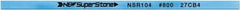 Value Collection - Flat Ceramic Finishing Stick - 100mm Long x 2mm Wide x 4mm Thick, 800 Grit - Exact Tool & Supply