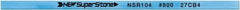 Value Collection - Flat Ceramic Finishing Stick - 100mm Long x 1.5mm Wide x 4mm Thick, 800 Grit - Exact Tool & Supply