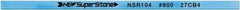 Value Collection - Flat Ceramic Finishing Stick - 100mm Long x 1mm Wide x 10mm Thick, 800 Grit - Exact Tool & Supply