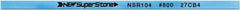 Value Collection - Flat Ceramic Finishing Stick - 100mm Long x 1mm Wide x 2mm Thick, 800 Grit - Exact Tool & Supply
