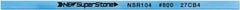 Value Collection - Flat Ceramic Finishing Stick - 100mm Long x 1mm Wide x 1mm Thick, 800 Grit - Exact Tool & Supply