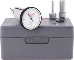 SPI - 0.008" Range, 0.0001" Dial Graduation, Vertical Dial Test Indicator - 1-1/4" White Dial, 0-4-0 Dial Reading, Accurate to 0.0001" - Exact Tool & Supply