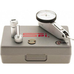 SPI - 0.008" Range, 0.0001" Dial Graduation, Horizontal Dial Test Indicator - 1-1/4" White Dial, 0-4-0 Dial Reading, Accurate to 0.0001" - Exact Tool & Supply
