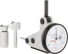 SPI - 0.06" Range, 0.0005" Dial Graduation, Vertical Dial Test Indicator - 1-3/16" White Dial, 0-15-0 Dial Reading, Accurate to 0.0012" - Exact Tool & Supply