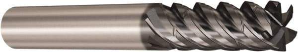 Seco - 6mm, 5 Flute, Single End, Solid Carbide, Corner Chamfer End Mill - 64mm OAL, 48° Helix, Right Hand Flute, 23mm LOC, Right Hand Cut - Exact Tool & Supply