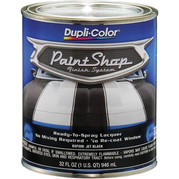 Dupli-Color - Jet Black Automotive Topcoat - 1 Qt Can - Exact Tool & Supply