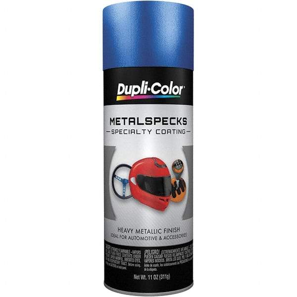 Dupli-Color - Metal Specks Ocean Blue Automotive Topcoat - 11 oz Aerosol Can - Exact Tool & Supply