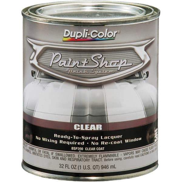 Dupli-Color - Clear Gloss Topcoat Automotive Topcoat - 1 Qt Can - Exact Tool & Supply