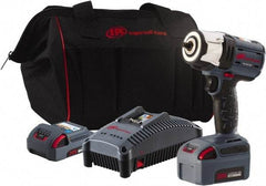 Ingersoll-Rand - 3/8" Drive 20 Volt Pistol Grip Cordless Impact Wrench & Ratchet - 2,100 RPM, 0 to 3,100 BPM, 360 Ft/Lb Torque, 2 Lithium-Ion Batteries Included - Exact Tool & Supply