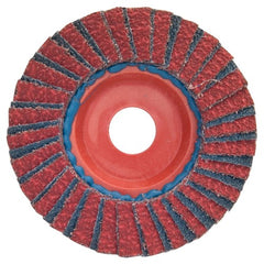 6″ × 7/8″ Flap Disc RedHeat Quick Trim Type 27 Plastic Plate 40 Grit - Exact Tool & Supply
