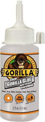 Gorilla Glue - 3.75 oz Bottle Clear All Purpose Glue - 10 min Working Time, 24 hr Full Cure Time, Bonds to Most Surfaces - Exact Tool & Supply