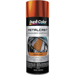 Dupli-Color - 11 oz Orange Anodized Automotive Heat Resistant Paint - Metallic Finish, 500°F Max Temp, Comes in Aerosol Can - Exact Tool & Supply