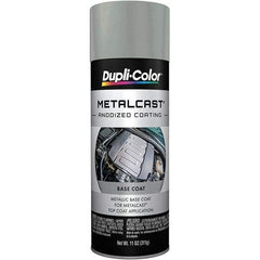 Dupli-Color - 11 oz Silver Anodized Automotive Heat Resistant Paint - Metallic Finish, 500°F Max Temp, Comes in Aerosol Can - Exact Tool & Supply