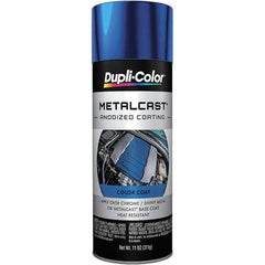 Dupli-Color - 11 oz Blue Anodized Automotive Heat Resistant Paint - Metallic Finish, 500°F Max Temp, Comes in Aerosol Can - Exact Tool & Supply