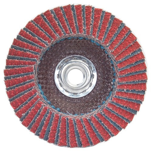 ‎7″ × 5/8″-11 60 Grit Type 27 Red Heat Flap Disc - Exact Tool & Supply