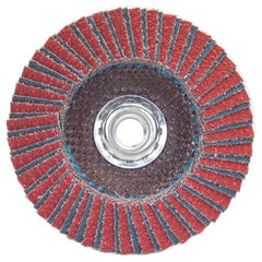 ‎7″ × 5/8″-11 60 Grit Type 27 Red Heat Flap Disc - Exact Tool & Supply