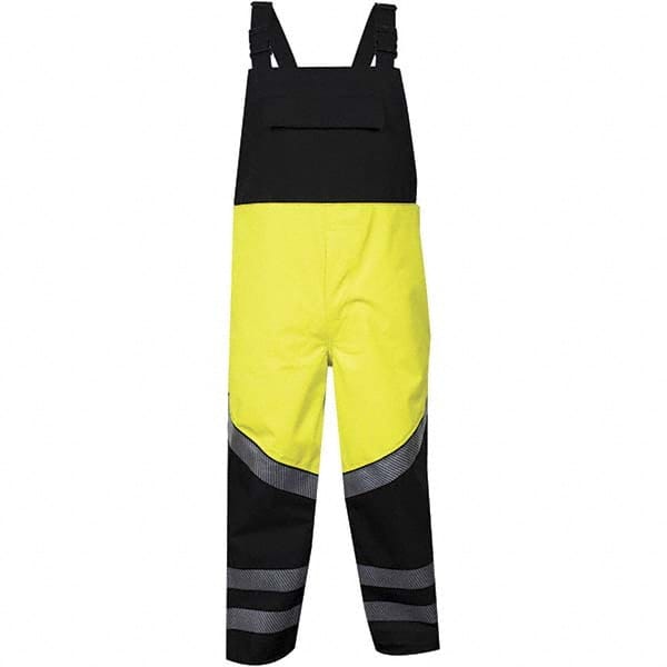 National Safety Apparel - Size S Hi-Viz Yellow & Black Rain Flame Resistant/Retardant Bib Overall - Exact Tool & Supply
