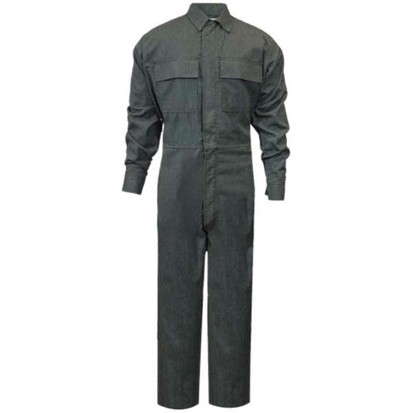 National Safety Apparel - Size 4XL Tall Green HRC 2 Flame Resistant/Retardant Coveralls - Exact Tool & Supply