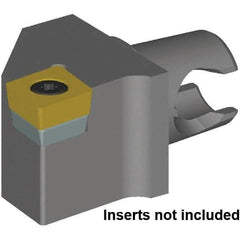 Kennametal - Left Hand Cut, Size KM20, CC.. 09T30.. & CC.. 32.52 Insert Compatiblity, External Modular Turning & Profiling Cutting Unit Head - 12.5mm Ctr to Cutting Edge, 25mm Head Length, Series KM Micro - Exact Tool & Supply