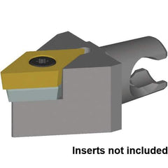 Kennametal - Neutral Cut, Size KM20, DC..150408 & DC..432 Insert Compatiblity, External Modular Turning & Profiling Cutting Unit Head - 30mm Head Length, Series KM Micro - Exact Tool & Supply