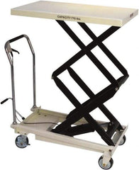 Jet - 770 Lb Capacity Adjustable Height Scissor Lift - 13-9/16" to 51-1/8" Lift Height, 35-5/8" Platform Length x 20-1/8" Platform Width - Exact Tool & Supply