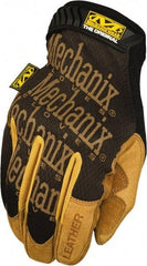 Mechanix Wear - Size S (8) Split Leather Work Gloves - For General Purpose, Uncoated, Hook & Loop Cuff, Full Fingered, Black, Paired - Exact Tool & Supply