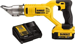 DeWALT - 2,500 SPM, 20 Volt, Pistol Grip Handle, Handheld Cordless Shear - 18 Gauge (Steel) & 20 Gauge (Stainless Steel) Cutting Capacity - Exact Tool & Supply