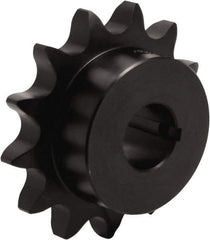 Tritan - 12 Teeth, 3/8" Chain Pitch, Chain Size 35, Finished Bore Sprocket - 1.449" Pitch Diam, 1.614" Outside Diam - Exact Tool & Supply