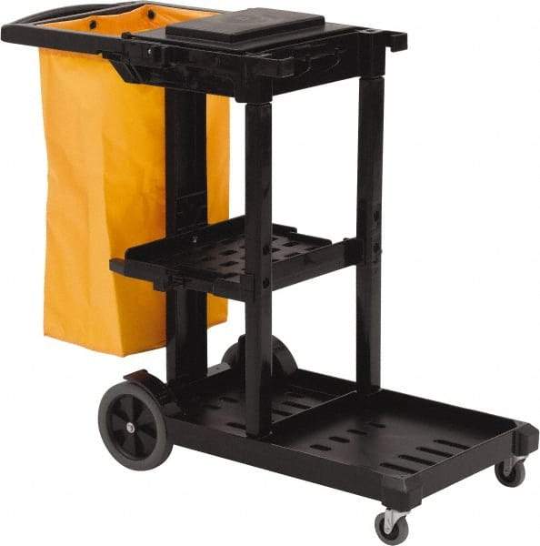 O-Cedar - 100 Qt Plastic Janitor Cart - 18-1/4" Width - Exact Tool & Supply