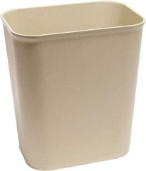 O-Cedar - 14 Qt Beige Rectangle Trash Can - Plastic, None Graphic, 12-1/2" High x 11" Long x 7-7/8" Wide, Lid Not Included - Exact Tool & Supply