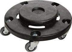 O-Cedar - Round Plastic Trash Can Dolly - Compatible with 44 Gal Containers, 6-1/2" High x 18" Wide x 18" Long, Compatible with MaxiRough - Exact Tool & Supply