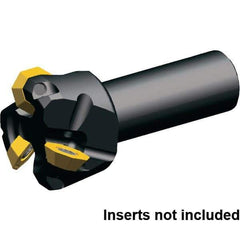 Kennametal - 3 Inserts, 32mm Cut Diam, 20mm Arbor Diam, 3.51mm Max Depth of Cut, Indexable Square-Shoulder Face Mill - 45° Lead Angle, 76mm High, OF.T06L5AF.N. Insert Compatibility, Through Coolant, Series KSOM Mini - Exact Tool & Supply