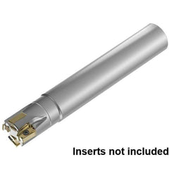 Kennametal - 40mm Cut Diam, 15.5mm Max Depth of Cut, 32mm Shank Diam, 200mm OAL, Indexable Square Shoulder End Mill - LNGU15T608SRGE Inserts, Cylindrical Shank, 0° Lead Angle, Through Coolant, Series MILL 4-15 - Exact Tool & Supply