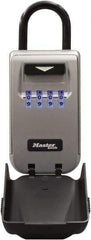 Master Lock - 2" Wide x 6-3/4" Overall Height, Set-Your-Own Combination, Portable Key Safe - Dark Gray Finish - Exact Tool & Supply