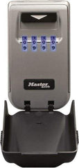 Master Lock - 2" Wide x 4-11/16" Overall Height, Set-Your-Own Combination, Wall Mount Key Safe - Dark Gray Finish - Exact Tool & Supply
