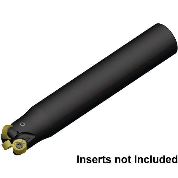 Kennametal - 1" Cutting Diam, 1" Shank Diam, 1" Max Depth of Cut, Straight Shank Indexable Copy End Mill - 3 Inserts, RN.J10T3M0.N.. Insert, KDR Toolholder, Steel, Through Coolant - Exact Tool & Supply