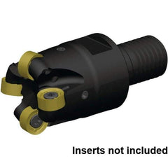 Kennametal - 1" Cutting Diam, 21mm Shank Diam, 1" Max Depth of Cut, Straight Shank Indexable Copy End Mill - 3 Inserts, RN.J10T3M0.N.. Insert, KDR Toolholder, Steel, Through Coolant - Exact Tool & Supply