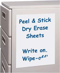 C-LINE - 11" High x 8-1/2" Wide Peel & Stick Dry Erase Sheets - Laminated - Exact Tool & Supply