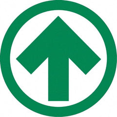 NMC - "Arrow", 36" Long x 36" Wide, Sportwalk Safety Sign - Round, 0.005" Thick, Use for Workplace/Safety - Exact Tool & Supply