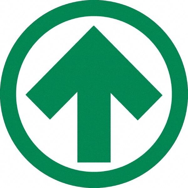 NMC - "Arrow", 23" Long x 23" Wide, Asphalt Art Safety Sign - Rectangle, 0.005" Thick, Use for Workplace/Safety - Exact Tool & Supply