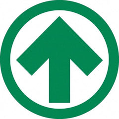 NMC - "Arrow", 23" Long x 23" Wide, Asphalt Art Safety Sign - Rectangle, 0.005" Thick, Use for Workplace/Safety - Exact Tool & Supply