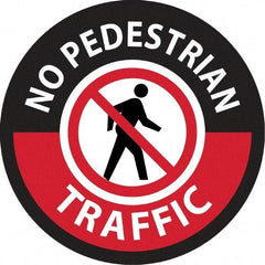NMC - "No Pedestrian Traffic", 36" Long x 36" Wide, Sportwalk Safety Sign - Rectangle, 0.005" Thick, Use for Workplace/Safety - Exact Tool & Supply
