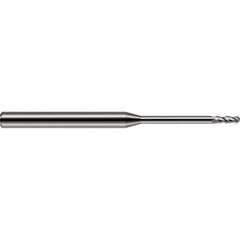 Harvey Tool - Ball End Mills; Mill Diameter (Inch): 1/16 ; Mill Diameter (Decimal Inch): 0.0620 ; Number of Flutes: 2 ; Length of Cut (Decimal Inch): 0.1860 ; Material: Solid Carbide ; Overall Length (Inch): 2 - Exact Tool & Supply