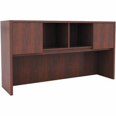 ALERA - 58.88" Long x 35-1/2" High x 15" Deep, Kneespace Credenza - Medium Cherry, Woodgrain Laminate - Exact Tool & Supply